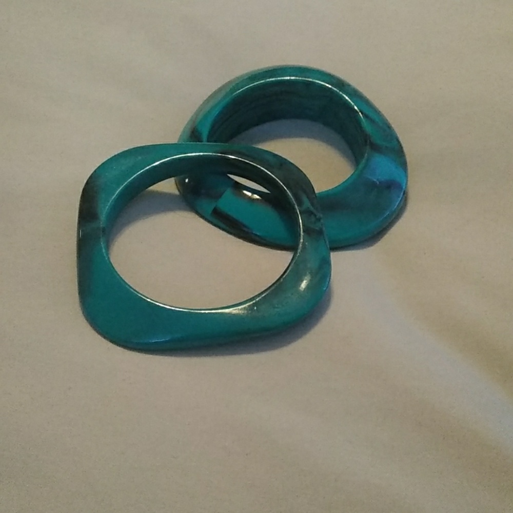 Turquoise Marble Bangles